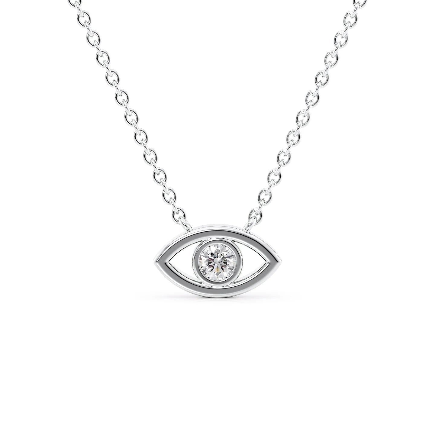 Eye Round Diamond Pendant