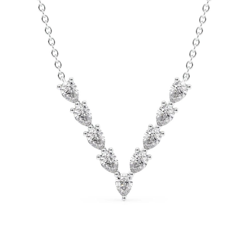 Arrowhead Pear Diamond Necklace