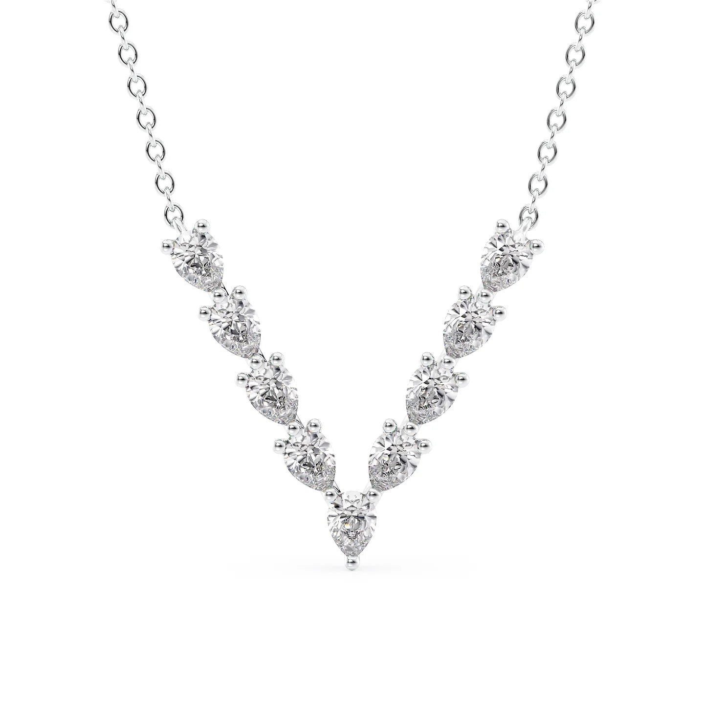 Arrowhead Pear Diamond Necklace