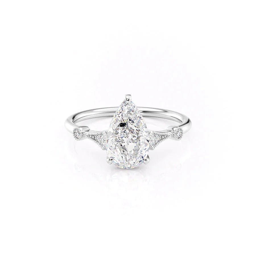 Sparkling Circlet Pear Ring