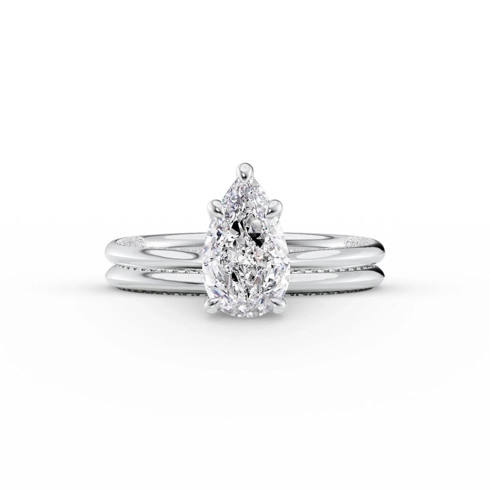 Stunning Pear Solitaire Ring