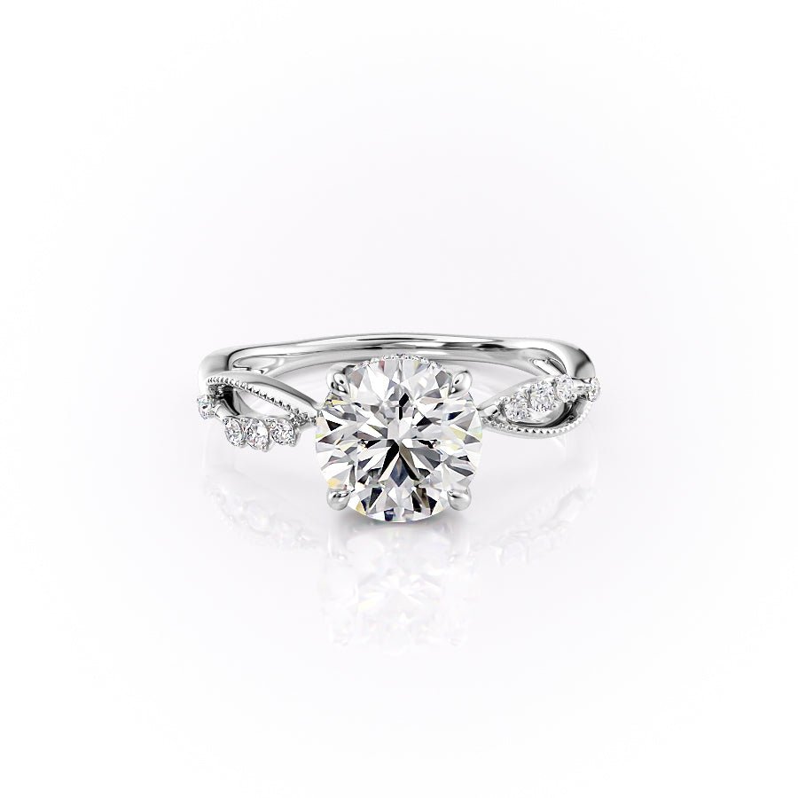 Luxe Round Side Diamond Ring