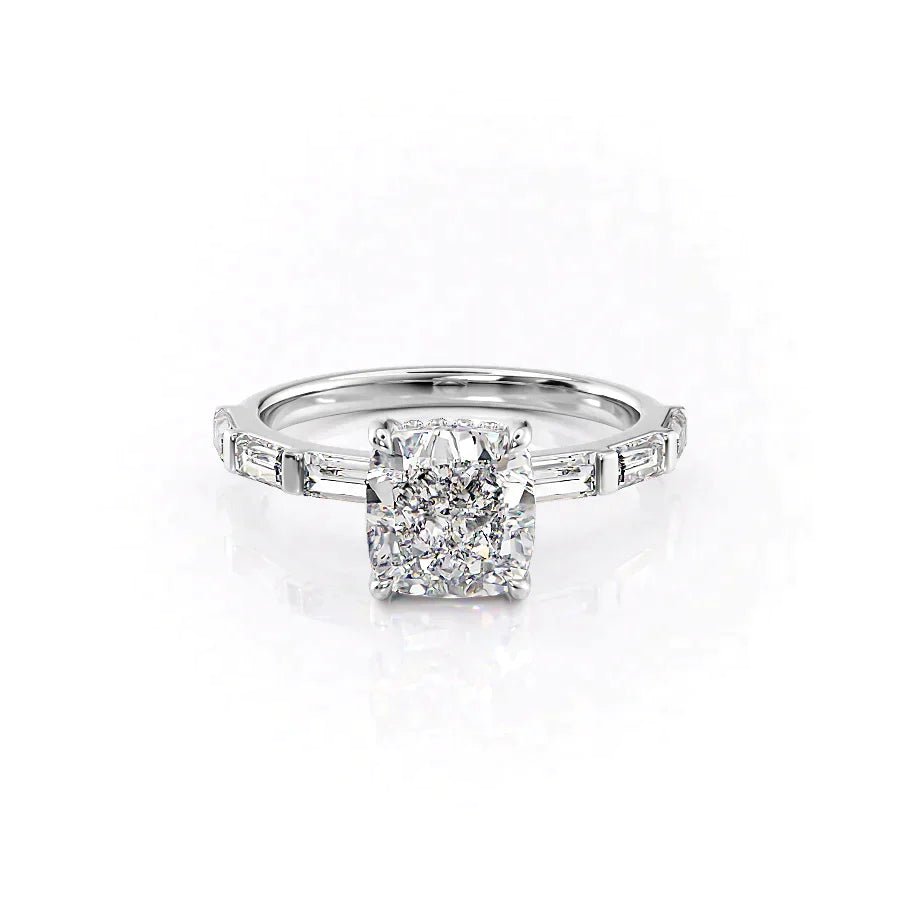 Angle Cushion Pave Ring