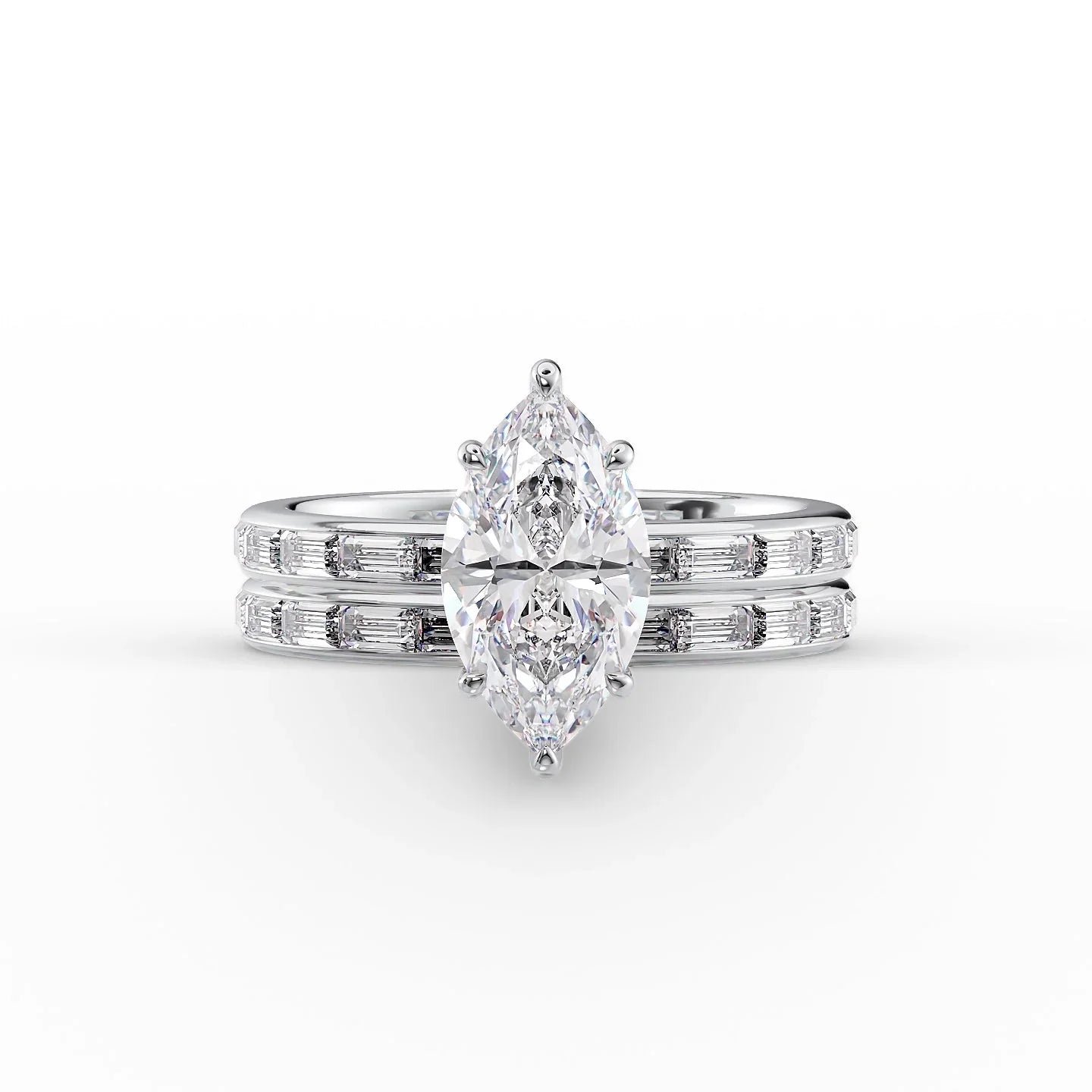 Elegance Marquise Baguette Ring