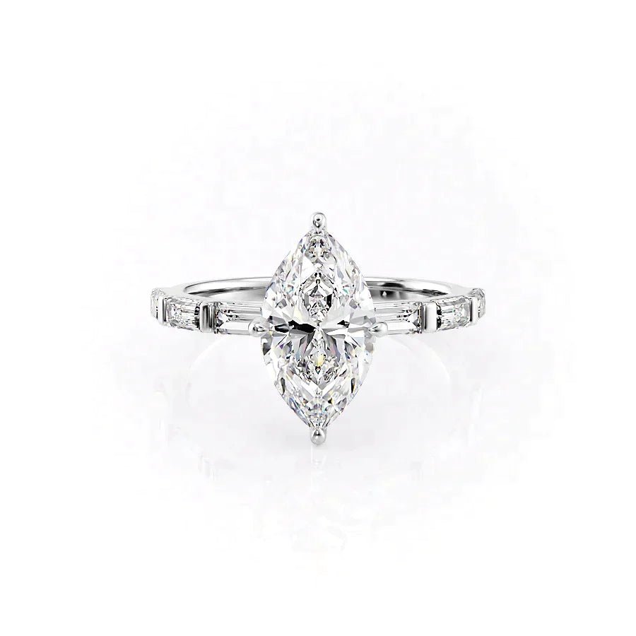 Marquise Elevated Pave Ring