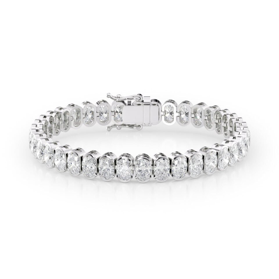 Superior Oval Bezel Tennis Bracelet