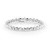 Luxury Half Bezel Oval Tennis Bracelet