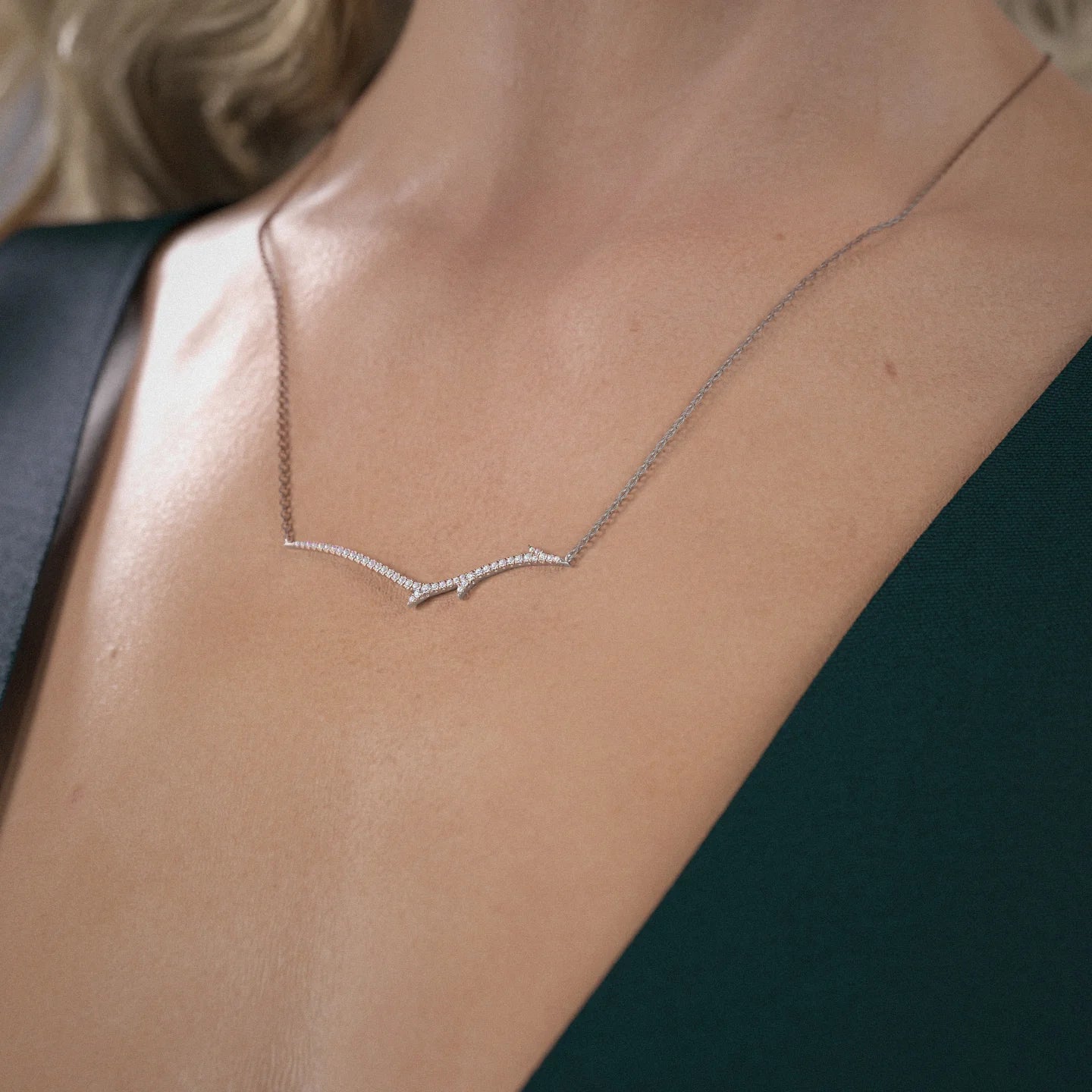 Big Branch Pave Necklace W4