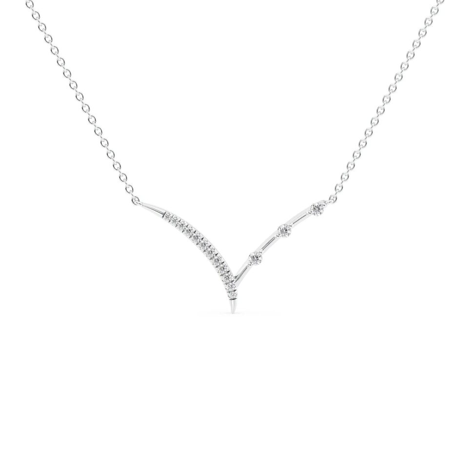 Distant Semi Chevron Necklace
