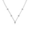Distant V-shaped Medallion Necklace