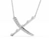 Distant X-Shaped Diamond Necklace12