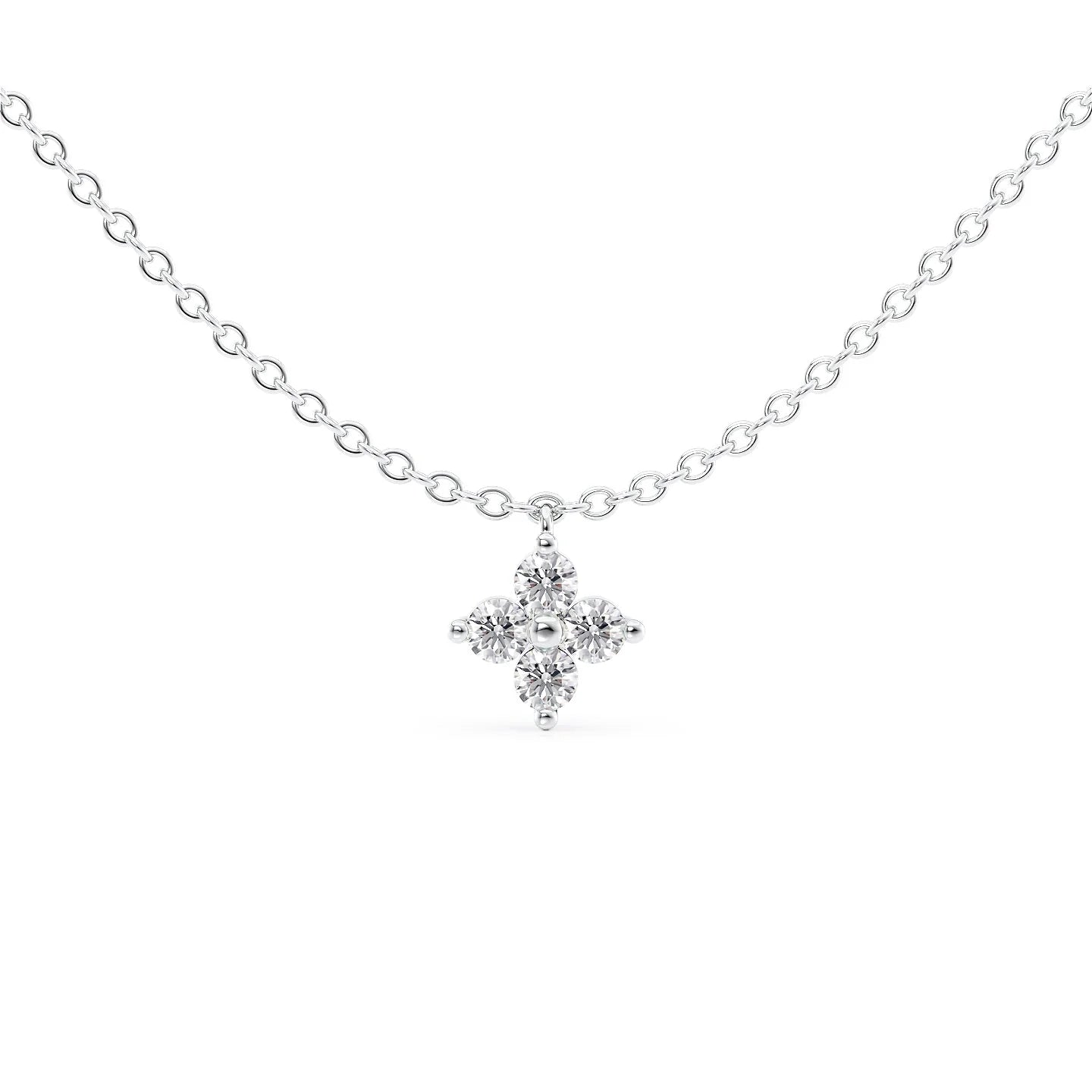 Lucky Clover Gem Necklace