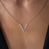 Shaft Pavé Arrowhead Pear Diamond Charm3