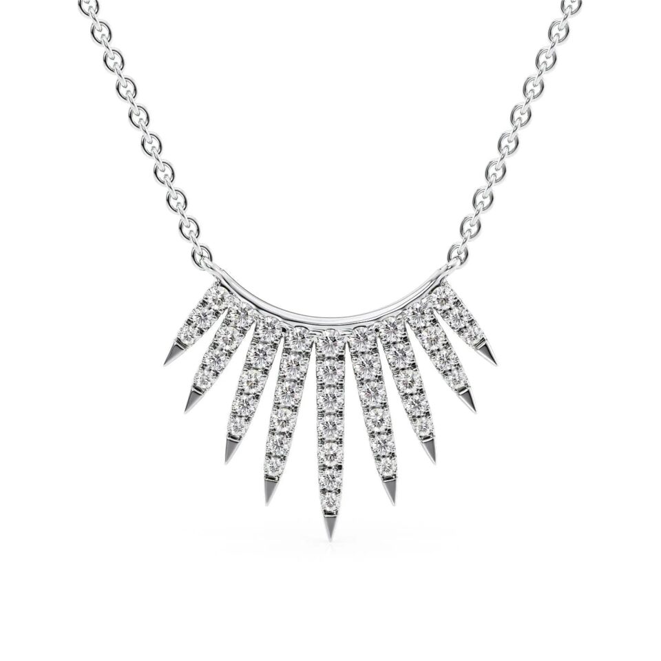 Sparkling Diamond Medallion Necklace