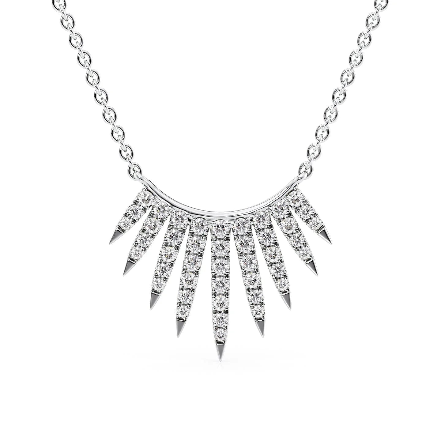 Sparkling Diamond Medallion Necklace