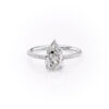 Shimmering Pear Pave Ring