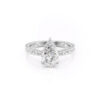 Slenderizes Pear Pave Ring