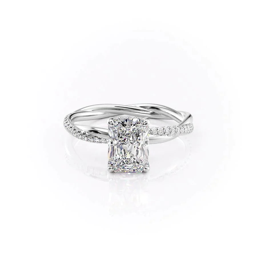 Unique Radiant Pave Ring