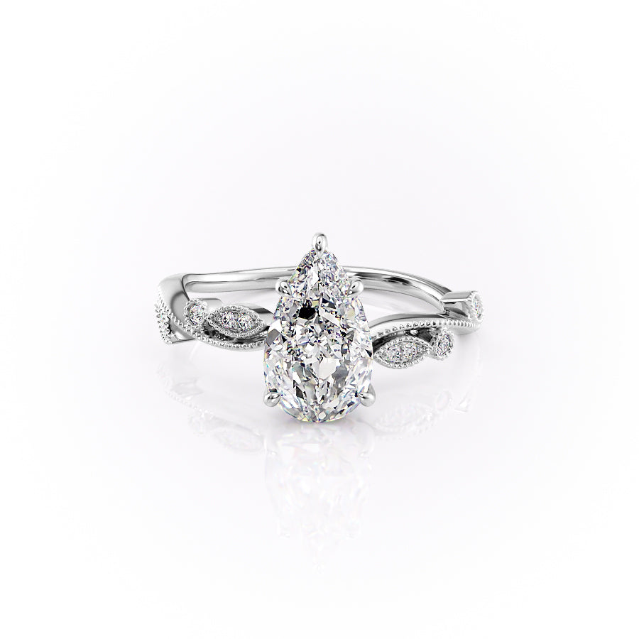 Enigmatic Elegance Pear Ring