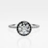 Waverly Round With Black Diamond Ring