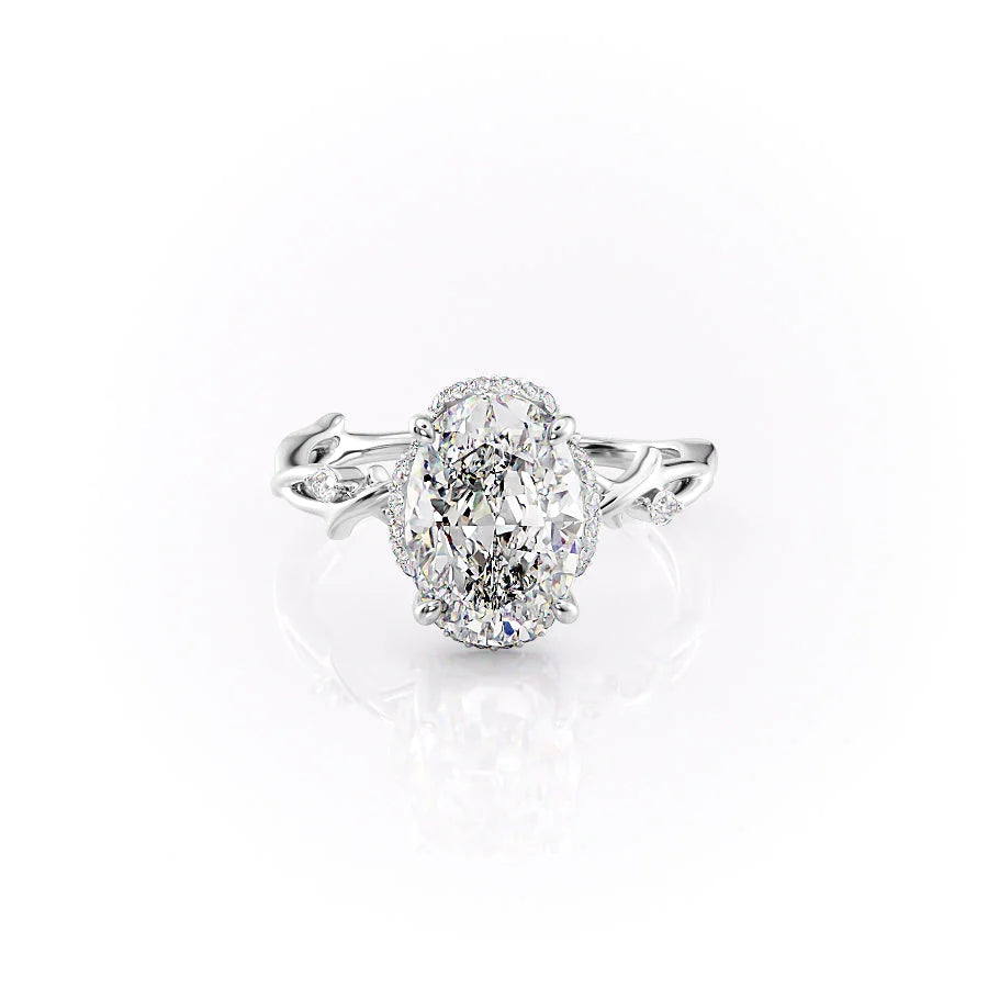 Oval Luminous Halo Ring