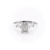 Emerald Three-Stone Diamond Ring