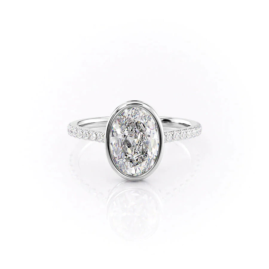 Peekaboo Pave Oval Ring