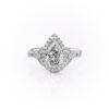 Stephanie Pear Halo Ring