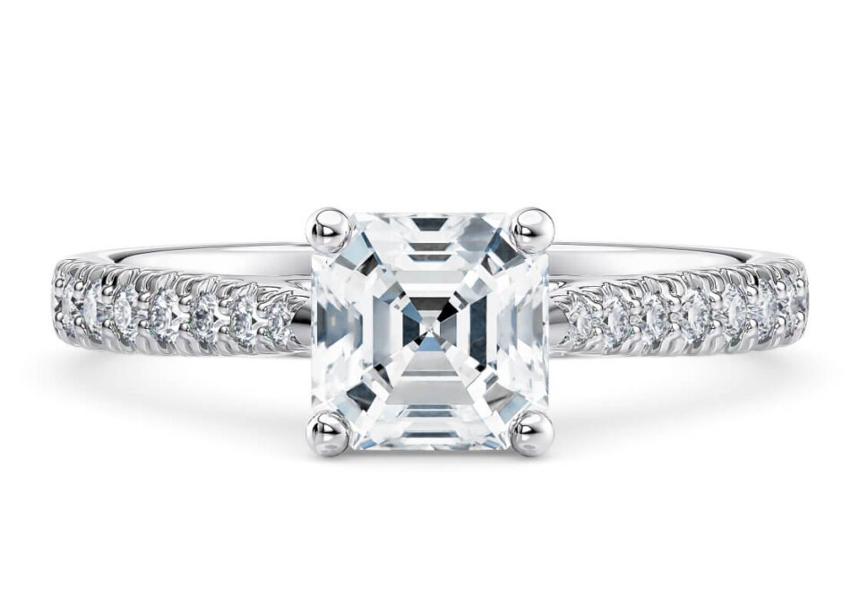 Scintillating Asscher Pave Ring