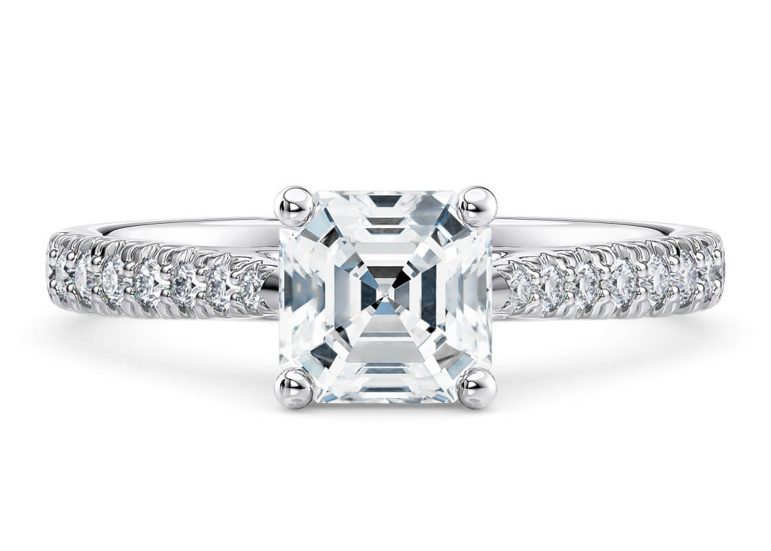 Scintillating Asscher Pave Ring