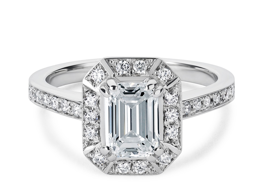 Emerald-Cut Diamond Ring