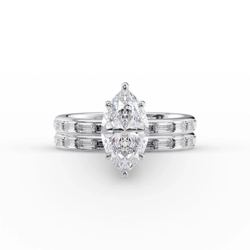 Elegance Marquise Baguette Ring