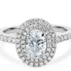 Shimmering Oval Double Halo