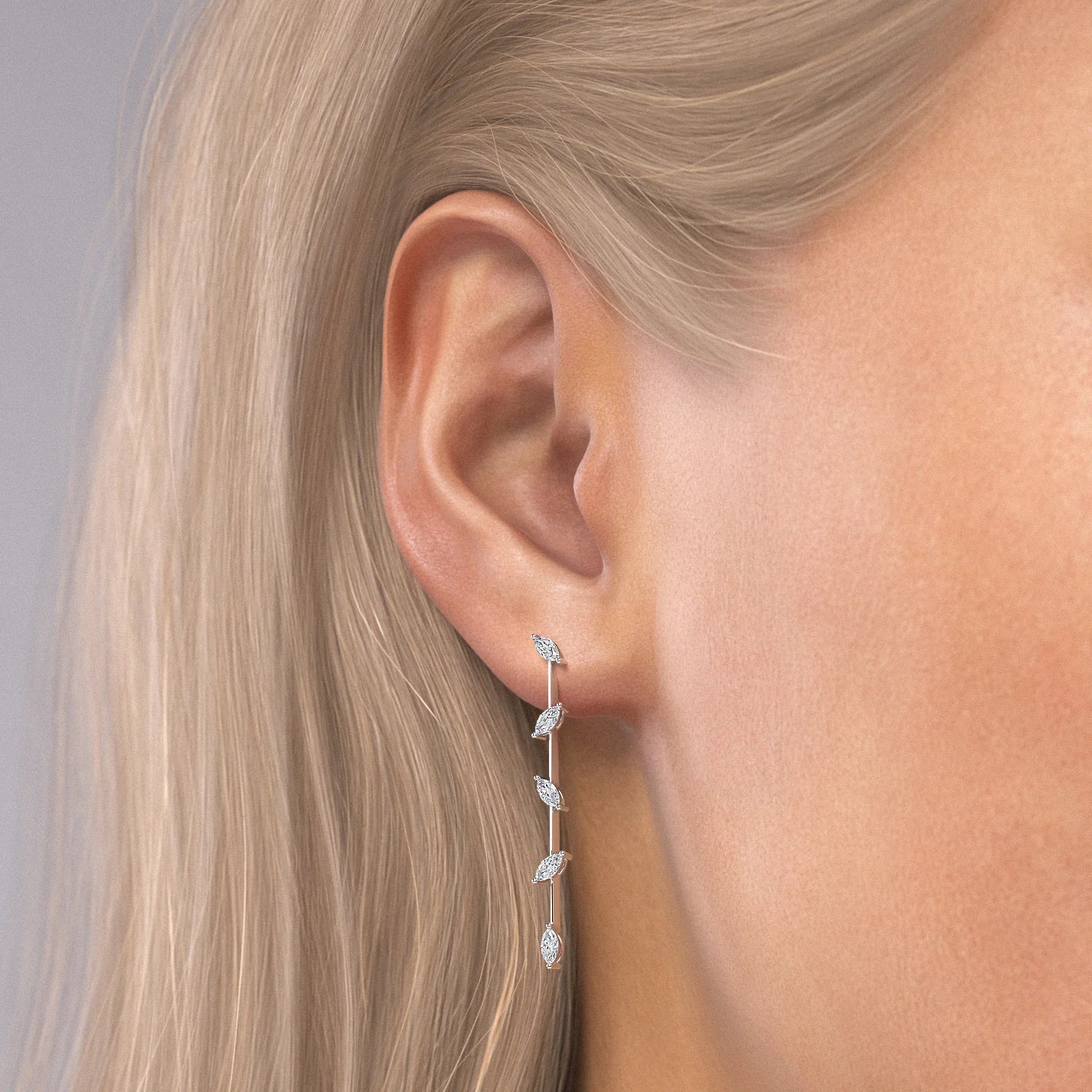 Marquise dangle earring